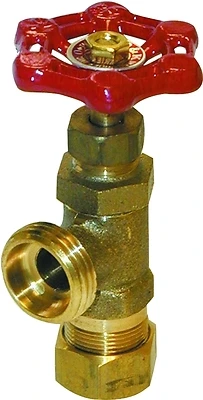 1/2 In. Compression X 3/4 In. Hose Thread Brass Cast Iron Boiler Drain Valve