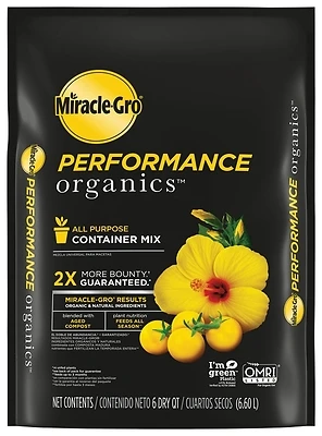 Miracle-Gro 45606300 Performance Organics Container Mix, 6 Qt.