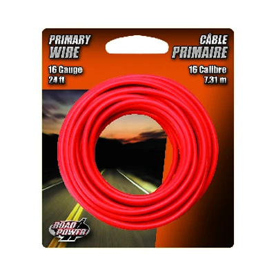 Road Power 55668033 Primary Wire, Red, 16 AWG, 24 Ft.