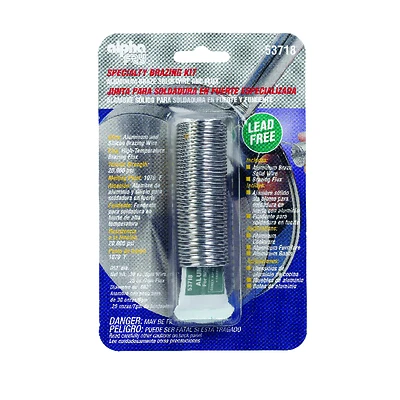 Alpha Fry AM53718 Aluminum Braze Solder Wire, 0.4 oz, 0.062 in Diameter