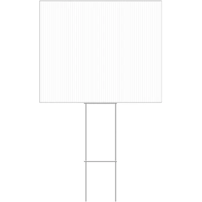 Hillman Blank Sign with Frame, White Plastic, 20 x 24-In.
