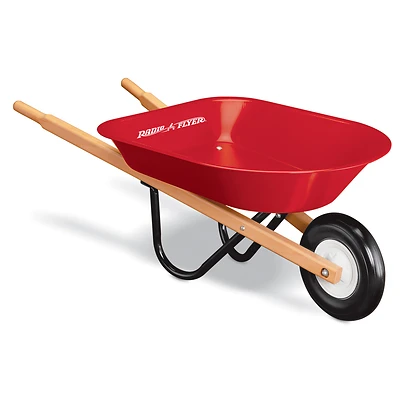 Radio Flyer Kids Wheelbarrow, Steel Tray, 20 x 16 x 4 In