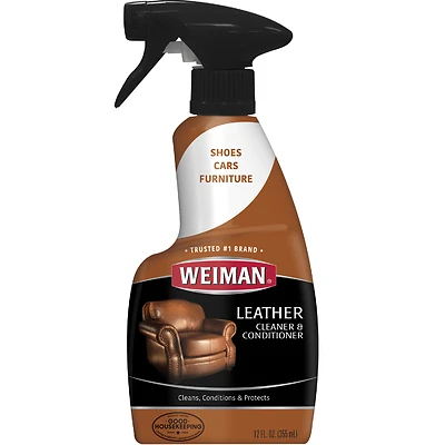 Weiman 75 Leather Cleaner and Conditioner, 12 oz Spray