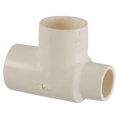 Nibco 161513 Pipe Tee, 3/4 x 1/2 in, Slip-Joint, CPVC
