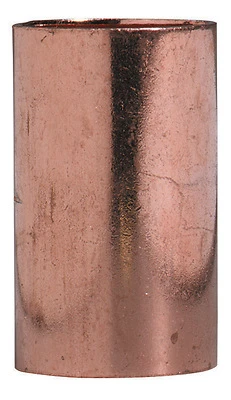 Nibco W00720J Copper Pipe Sweat Coupling With Stop, 1/2 In. CxC, 10-Pk.