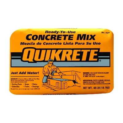 Quikrete 1101-40 Concrete Mix, 4000 PSI, 40 Lbs.