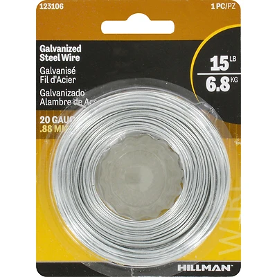 20-Gauge Galvanized Wire, Single Coil, 175-Ft.