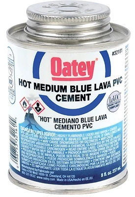 Oatey 32161 Blue Lava PVC Cement, Medium Bodied, 8 Oz.
