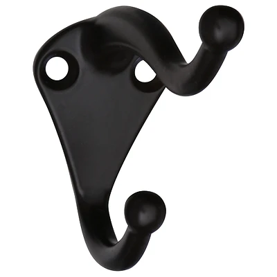 National Hardware Coat and Hat Hook, Oil-Rubbed Bronze, 35 lb, 2-Pack