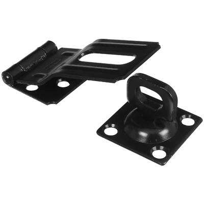 National Hardware N305-979 Swivel Staple Safety Hasp, Black, 3-1/4 In.