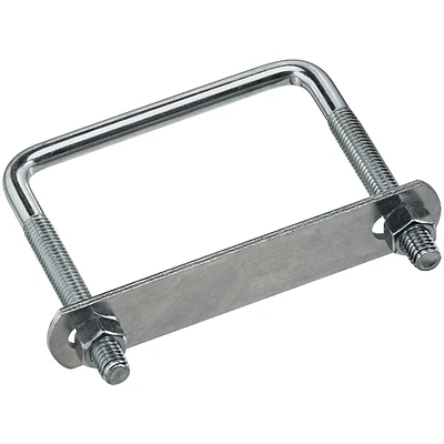 National Hardware N244-996 Square U-Bolt With Plate & Hex Nuts, Zinc, 3/8 x 4 In.