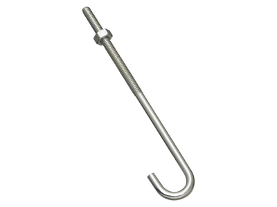 National Hardware N232-900 J-Bolt, Zinc, 1/4 x 6 In.