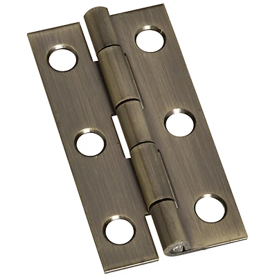 National Hardware N211-243 Narrow Brass Hinge, 2 x 1 In., 2-Pk.