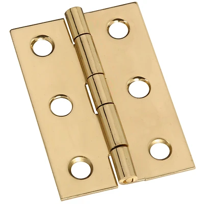 National Hardware Broad Hinge, 2 x 1-3/8 In., Brass, 2-Pk.