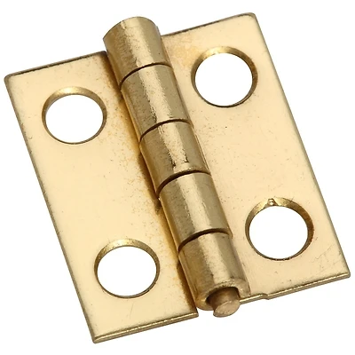 National Hardware N211-193 Narrow Hinge, 4-Pk., 3/4 x 5/8 In., Brass