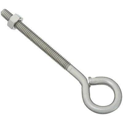 National Hardware N221-630 Eye Bolt with Hex Nut, Stainless Steel, 5/16-18 x 5 In.