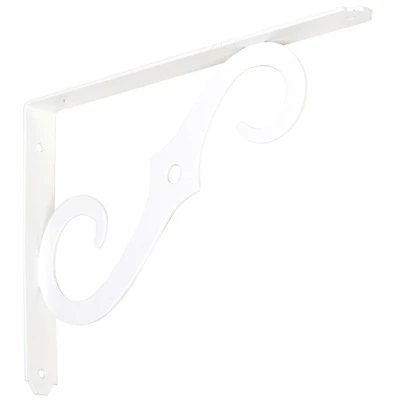 10 x 7 In. Antique White Ornamental Shelf Bracket