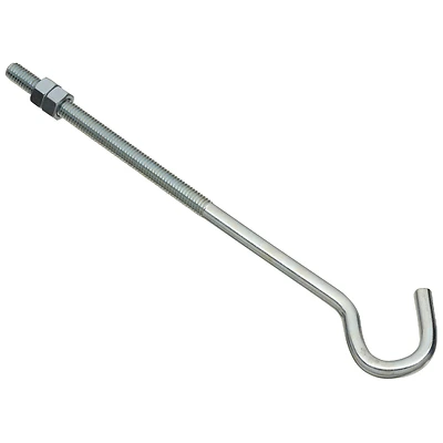 National Hardware N221-705 Hook Bolt, 3/8 x 10 In., Zinc-Plated Steel