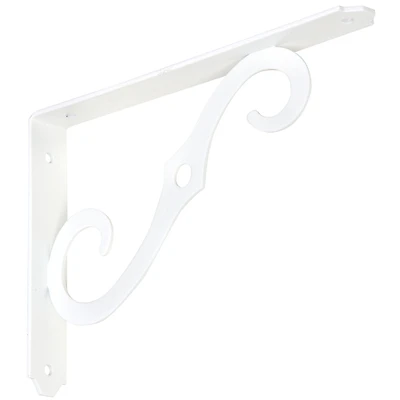 National Hardware N229-419 Shelf Bracket, Antique White, 8 x 5-1/2 In.