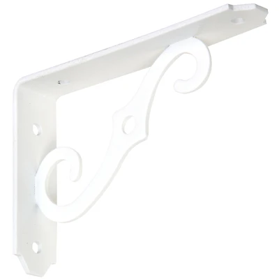 National Hardware N229-385 Ornamental Shelf Bracket, 5 x 3-1/2 In., Antique White