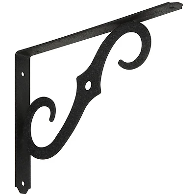10 x 7 In. Antique Black Shelf Bracket