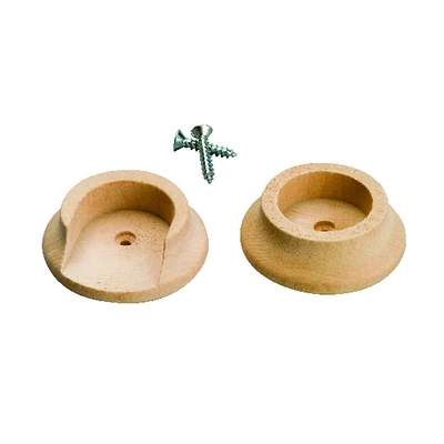 Waddell 408DP Hardwood Closet Pole Socket, Fits 1-3/8 In. Rod, Pair
