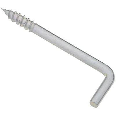National Hardware N120-337 Square-Bend Screw Hook, Zinc, 2-5/8 In., 3-Pk.