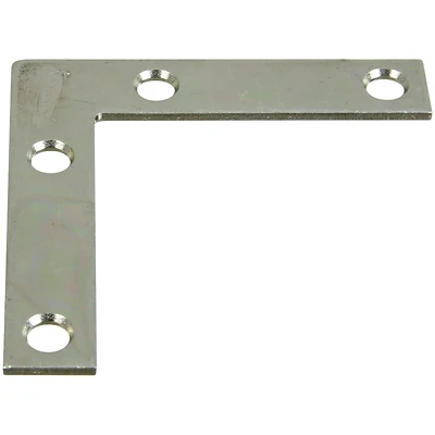 National Hardware N266-502 Flat Corner Iron, Zinc, 2-1/2 In.