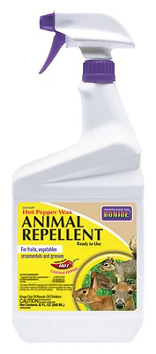 Bonide B70 Hot Pepper Wax Animal Repellent Spray, 1 Qt.