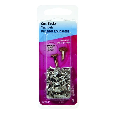 Hillman 122611 Cut Tacks, #4 Aluminum, 7/16 In., 1/2 Oz.