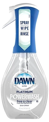 Ultra Free & Clear Powerwash Dish Spray Soap, Pear Scent, 16-oz.