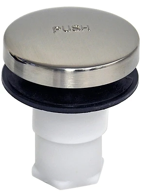 Danco 10755 Touch-Toe Bathtub Drain Stopper, Plastic, Brushed Nickel