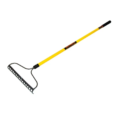 Structron Bow Rake, 16-Tine, 60 In. Fiberglass Handle