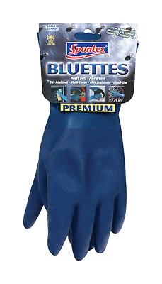 Spontex 19005 Heavy-Duty Neoprene Household Gloves, Large, Blue