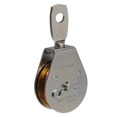 Campbell Swivel Eye Pulley, Single Sheave, Steel, 3-In.