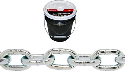 Campbell 0140423 1/4 In. Blue-Krome Proof Coil Chain, 141 Ft.