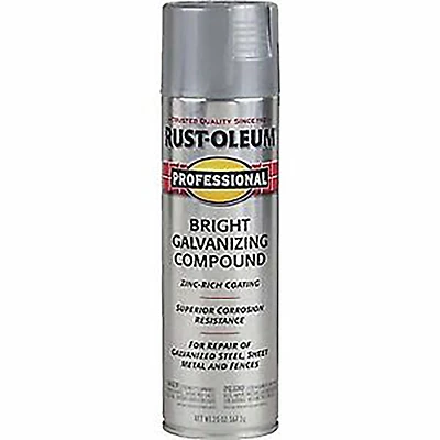 Rust-Oleum Professional 7584838 Galvanizing Compound Spray Paint, Bright Gray, 20 oz