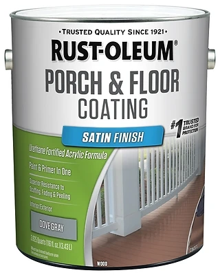 Porch & Floor Urethane Finish, Dove Gray Satin, 1-Gallon