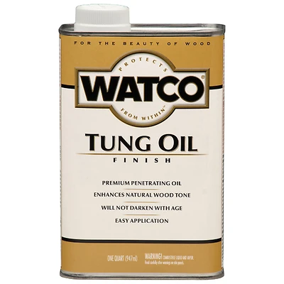 Watco 266634 Tung Oil Wood Finish, Natural, 1 Qt.