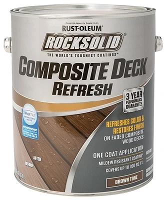 Rust-Oleum RockSolid 350060 Composite Deck Refresh, Brown, 1 Gallon