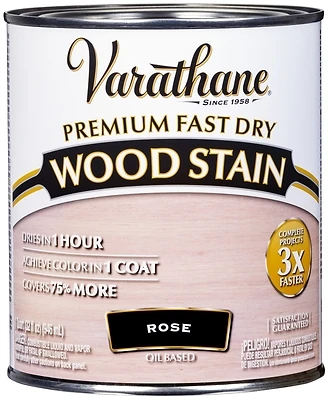 Fast Dry Interior Wood Stain, Oil Base, Rose, 1-Qt.
