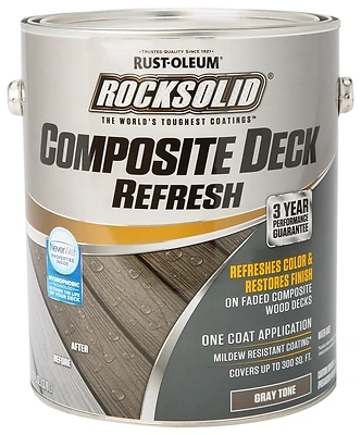 Rust-Oleum 350007 RockSolid Composite Deck Refresh, Gray, 1-Gallon