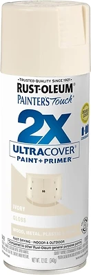 Painter's Touch 2X Spray Paint, Gloss Ivory, 12 oz.