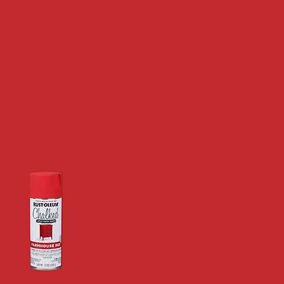 Chalked 1-Coat Spray Paint, Ultra Matte Farmhouse Red, 12-oz.