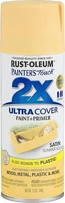 Painter's Touch 2X Spray Paint, Satin Summer Squash, 12-oz.