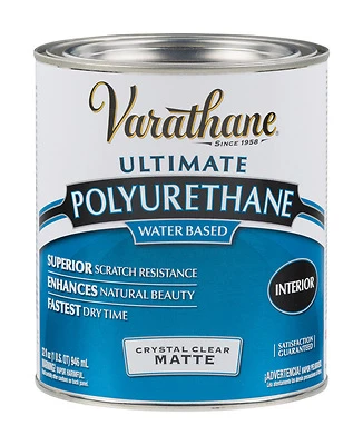 Varathane 262074 Matte Low Odor Water-Based Interior Polyurethane, 1 Quart