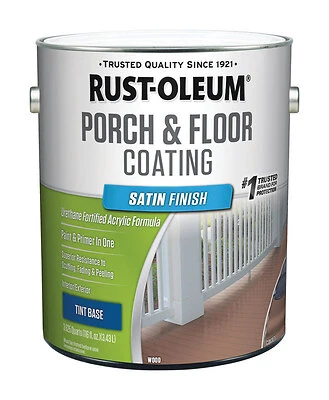 Rust-Oleum Porch & Floor Urethane Finish, Satin, Tint Base, 1 Gal
