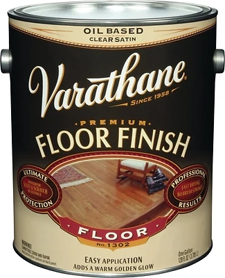 Varathane 214552 Premium Polyurethane Floor Finish, Oil-Base, Satin, 1 Gal