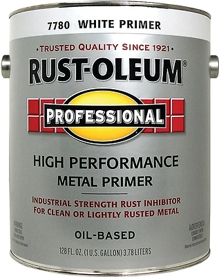 Rust-Oleum 215969 Rusty Metal Primer, Flat White, 1 Gallon
