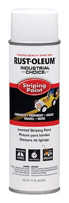 Industrial Choice Striping Spray Paint, White, 17-oz. Inverted